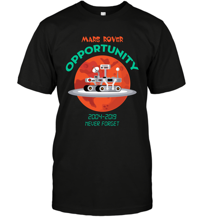 Mars Rover Opportunity Never Forget Shirt T-Shirt T-Shirt Black