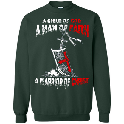 Christian T-shirt A Child Of God A Man Of Faith T-shirt