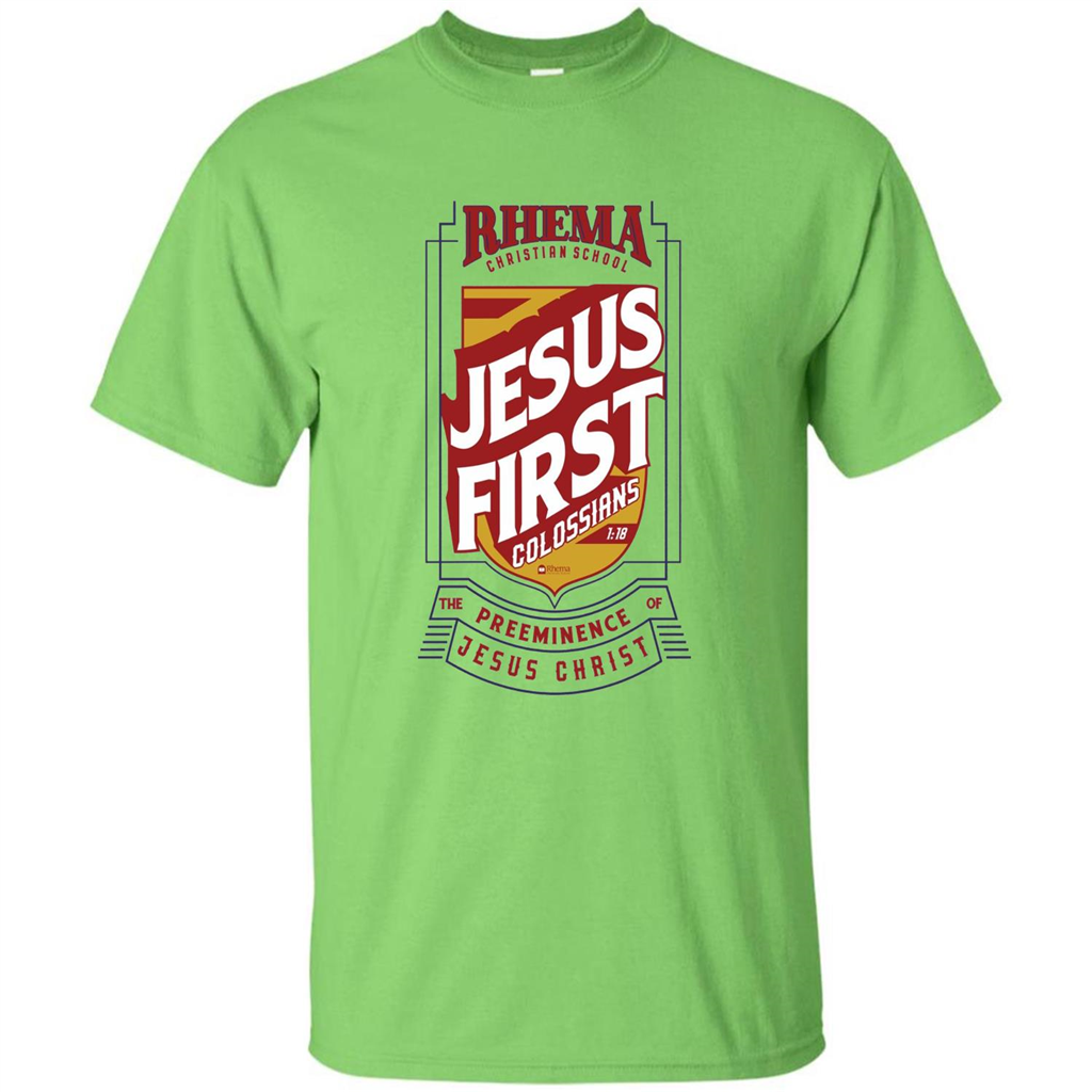 Jesus First T-shirt Jesus Christ Lime