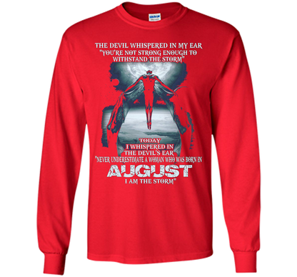 The Devil Born In August The Storm T-shirt Red