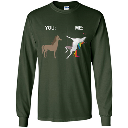Cute Unicorn You And Me T-shirt Forest Green