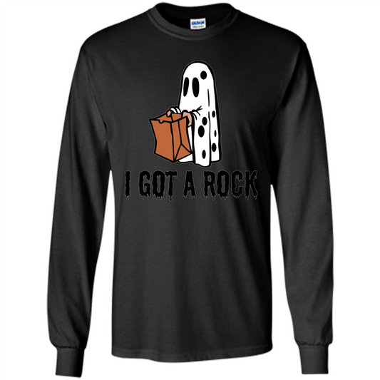 Halloween Ghost T-shirt I Got A Rock Black