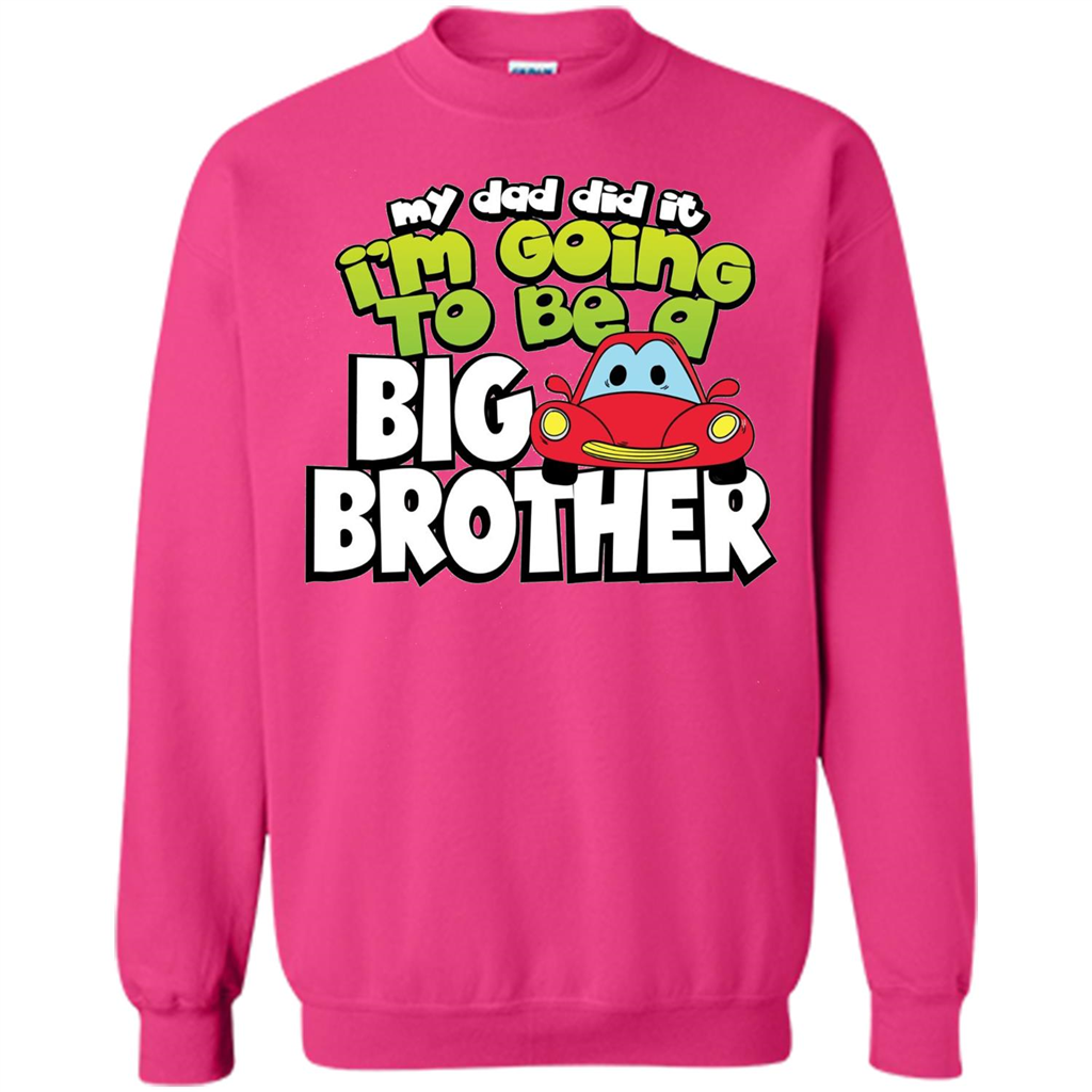 Car Brother T-shirt I'm Going To Be a Big Brother Heliconia