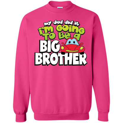 Car Brother T-shirt I'm Going To Be a Big Brother Heliconia