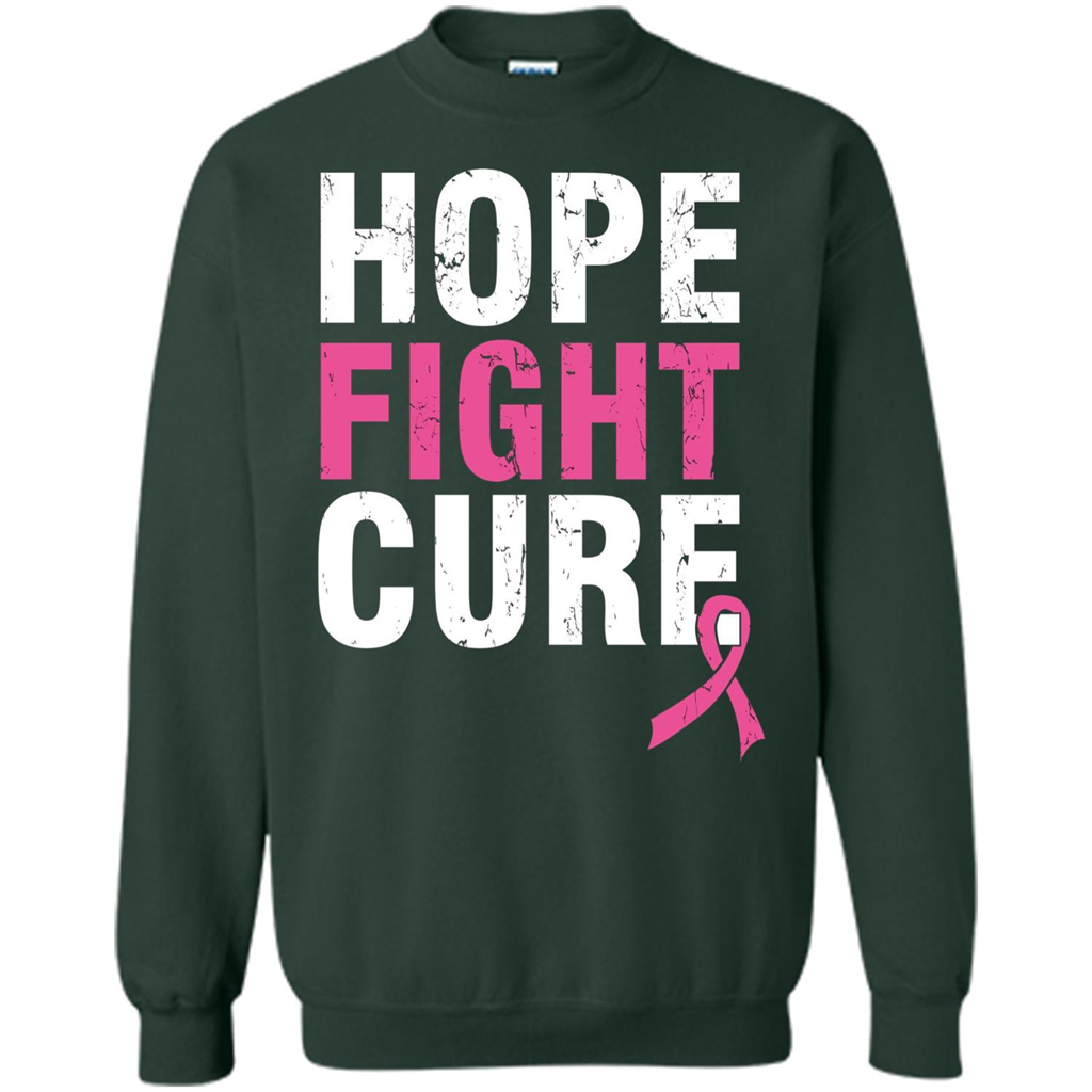 Breast Cancer Awareness T-shirt Hope Fight Cure Forest Green