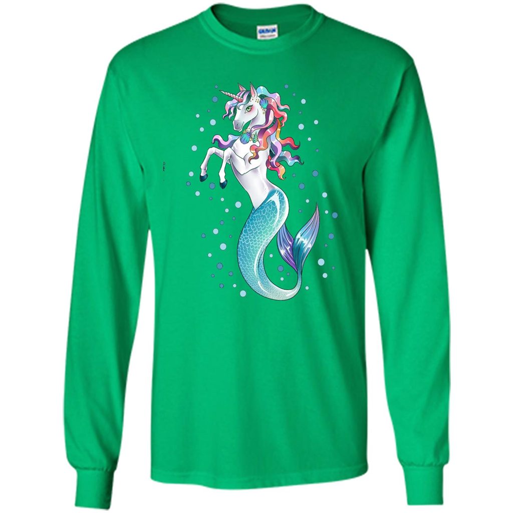 Unicorn Mermaid Mermicorn Cute T-Shirt Irish Green