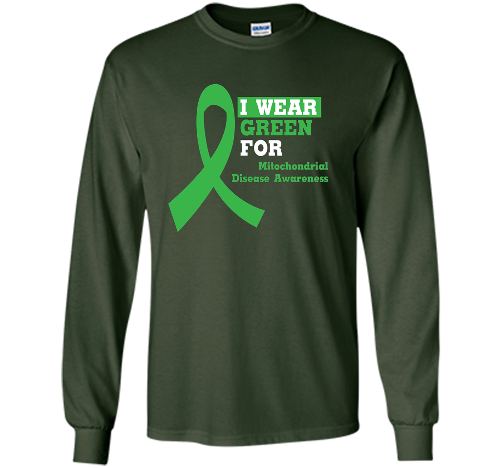 I Wear Green Mitochondrial Disease Awareness Strong T-shirt Forest Green
