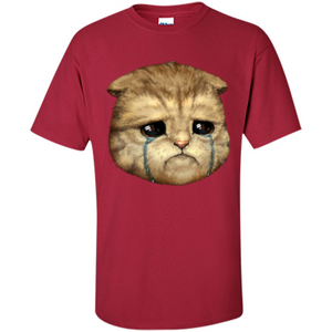 Cat Lovers T-shirt Cat Crying