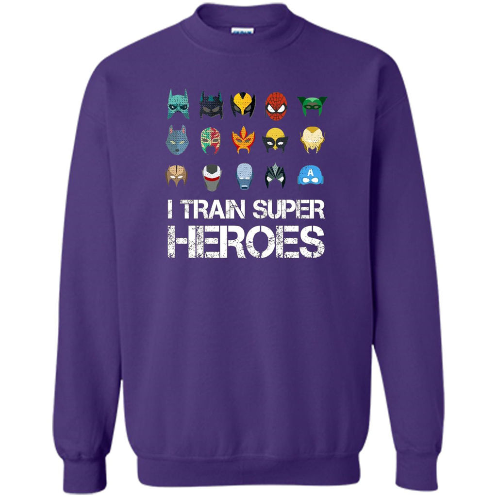 I Train Super Heroes T-shirt Orange