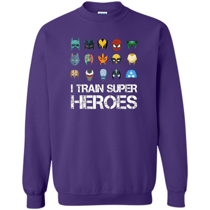 I Train Super Heroes T-shirt Orange