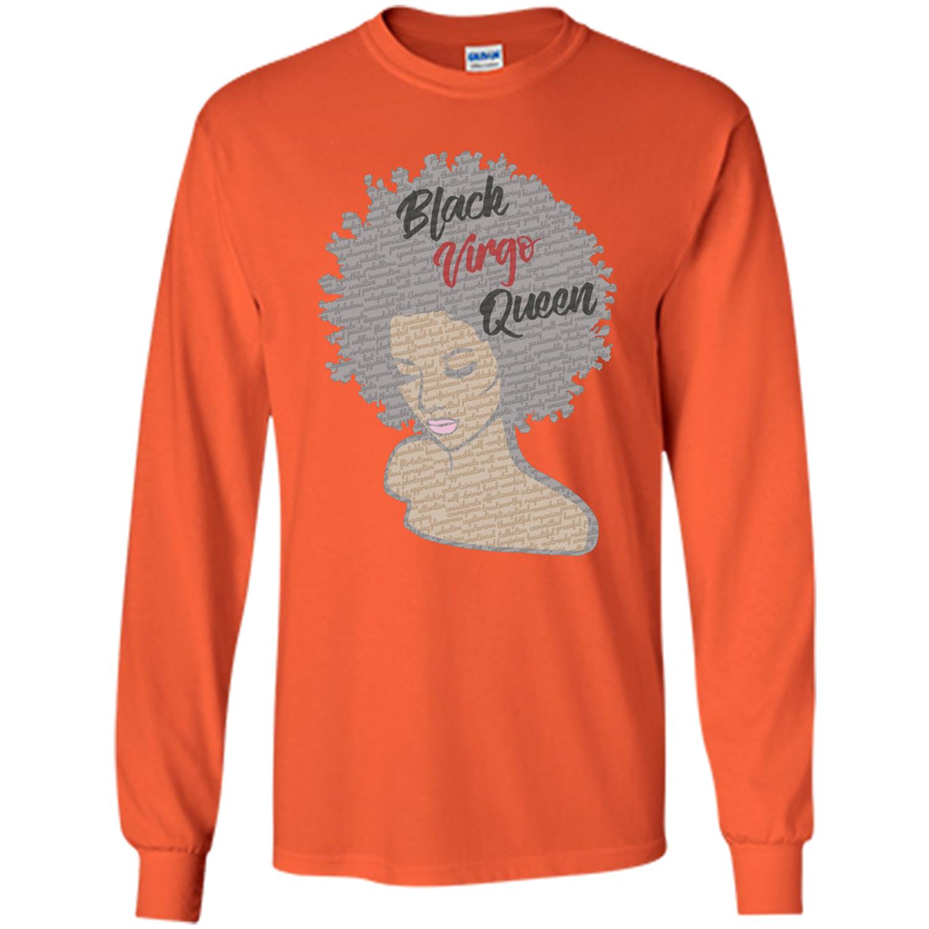 Black Virgo Queen T-shirt Orange