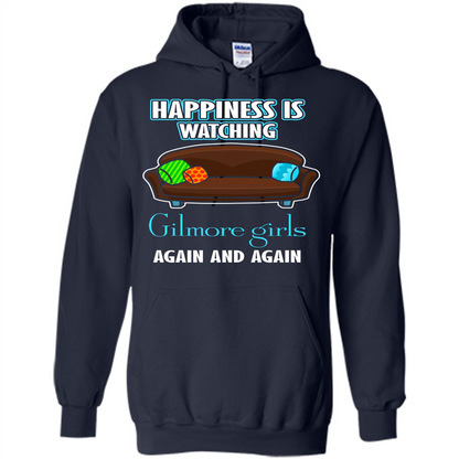 Movie T-shirt Happiness Is Watching Again And Again Navy