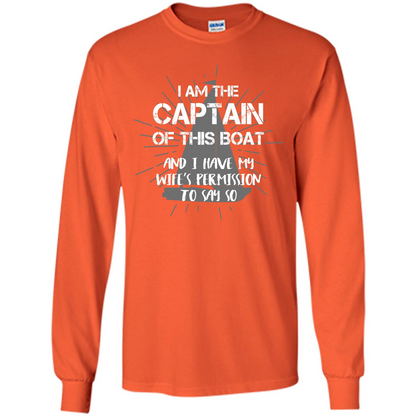 I Am The Captain Of This Boat Orange