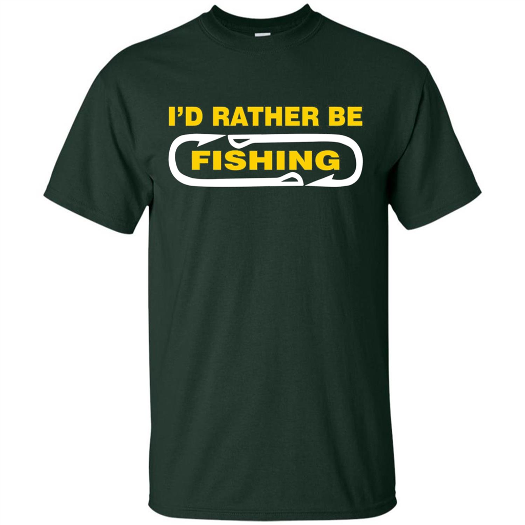 I'd Rather Be Love Fishing T-shirt Forest Green
