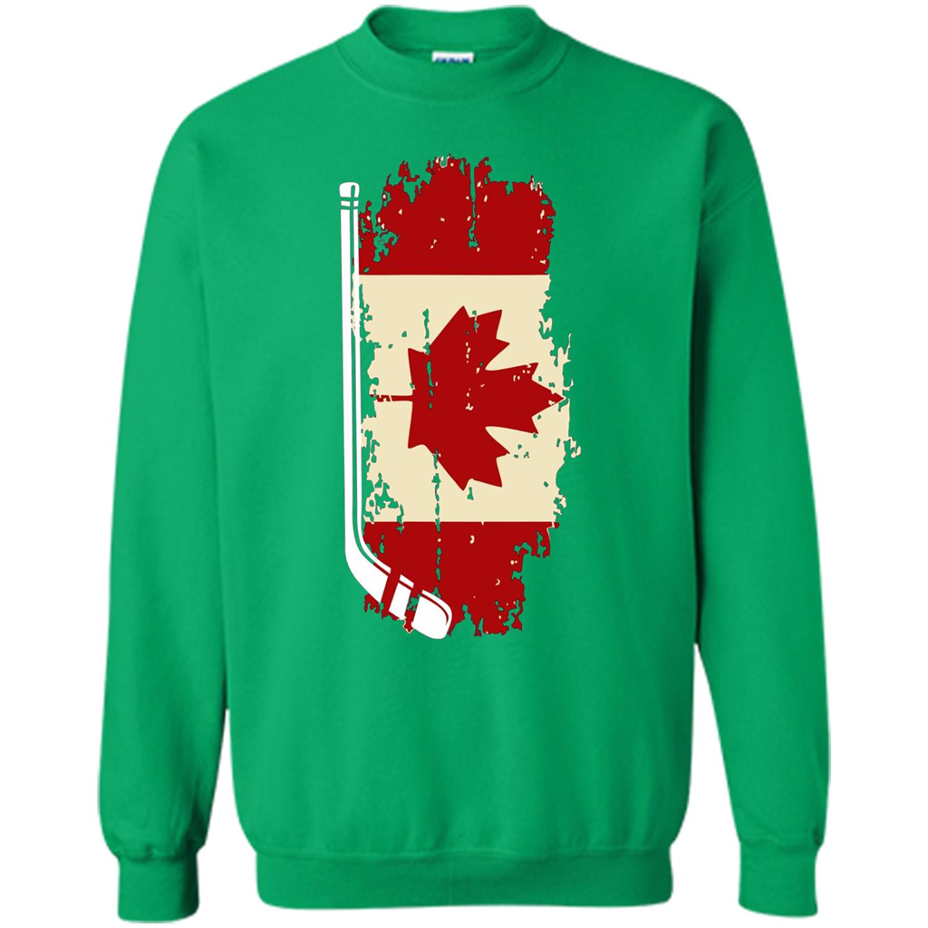 Canada Hockey Funny T-Shirt Canada Hockey Flag T-shirt Irish Green