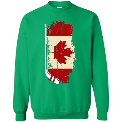 Canada Hockey Funny T-Shirt Canada Hockey Flag T-shirt Irish Green