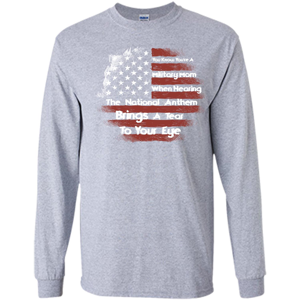 Military Mom. You Know You're A Military Mom When T-shirt Sport Grey