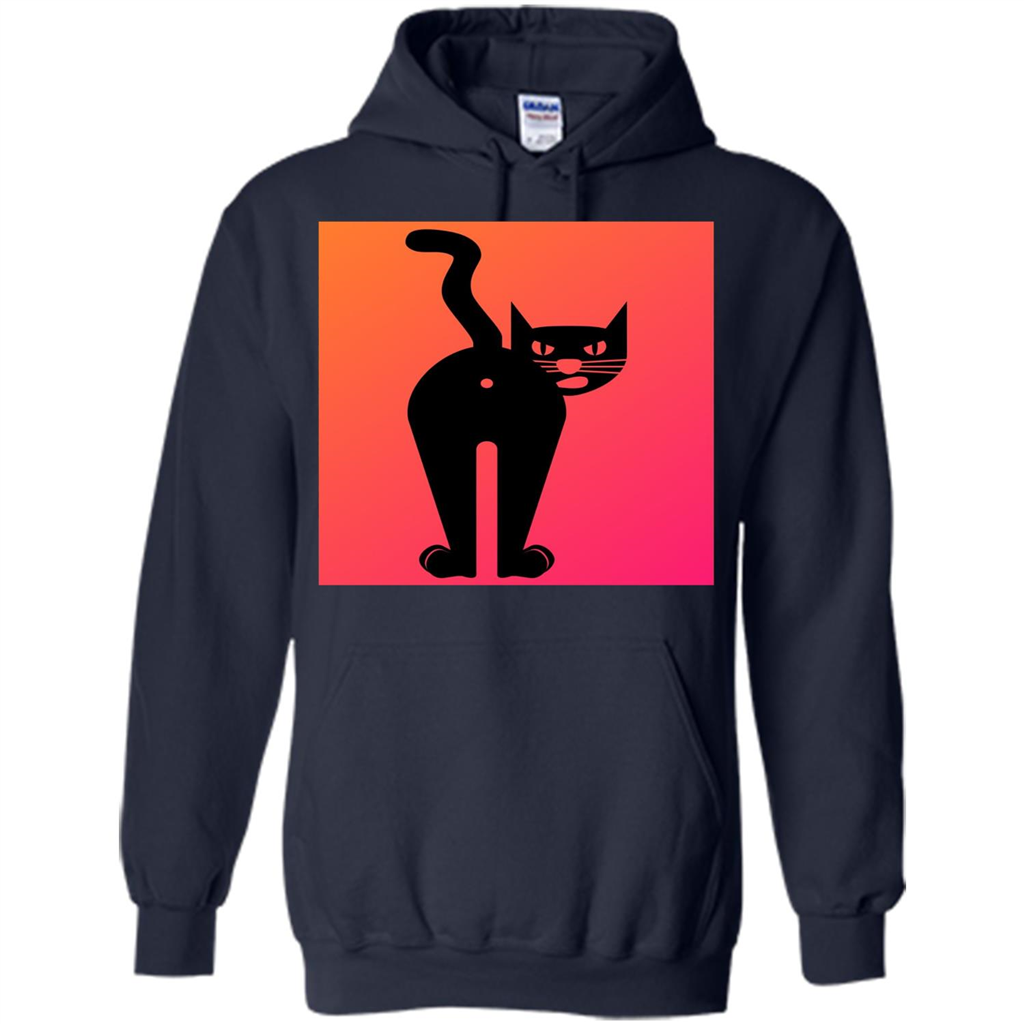 Cat Butt T-shirt Funny Cat Attitude T-shirt Navy