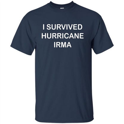 I Survived Hurricane Irma T-shirt Navy