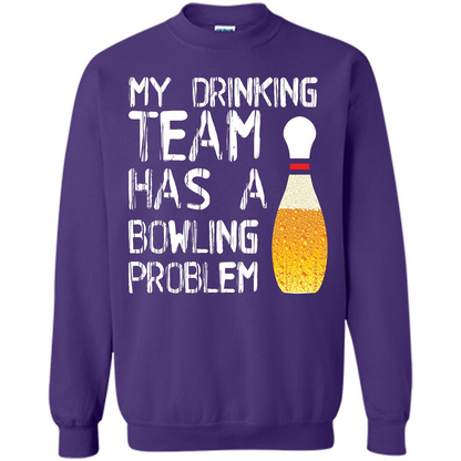 Beer T-shirt My Drinking Team Has A Bowling Problem T-shirt Orange
