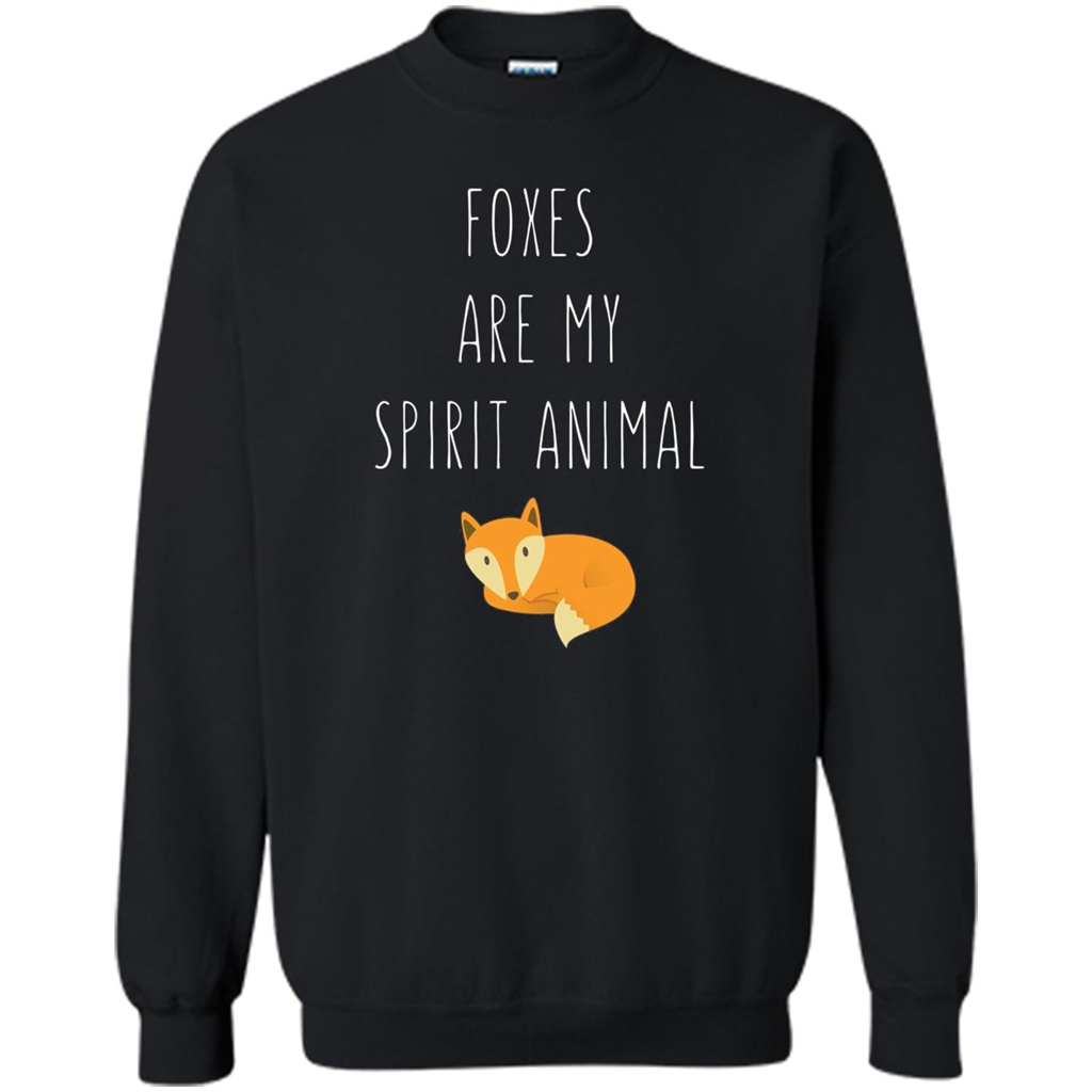 Foxes Are My Spirit Animal Fox T-Shirt Black