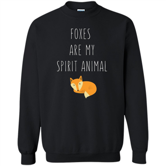 Foxes Are My Spirit Animal Fox T-Shirt Black