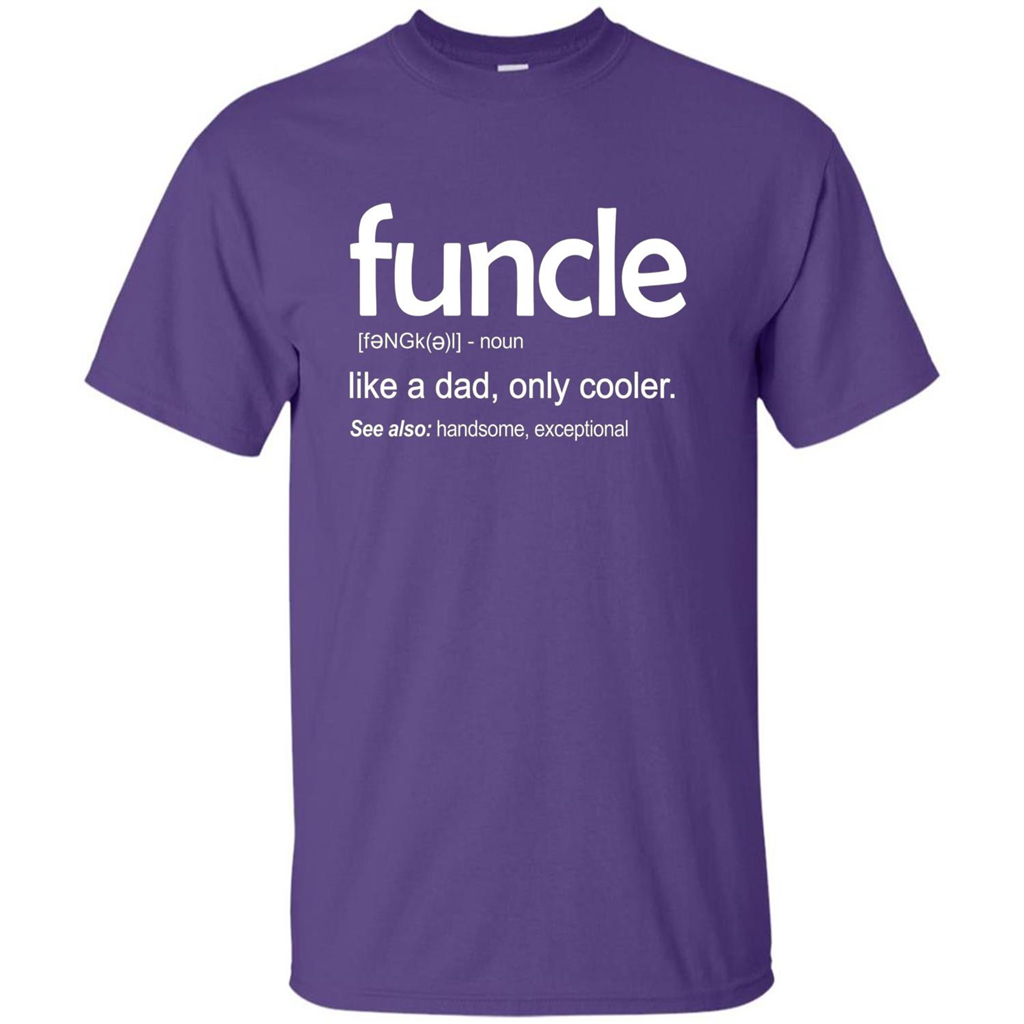 Funcle Definition T-shirt Funny Gift For Uncle Purple