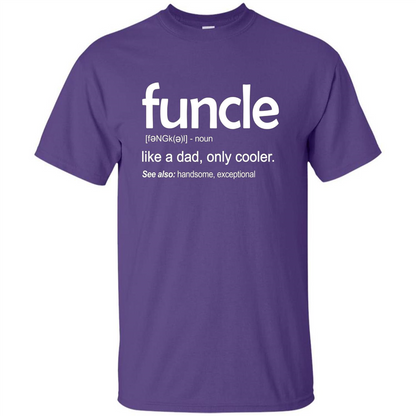 Funcle Definition T-shirt Funny Gift For Uncle Purple