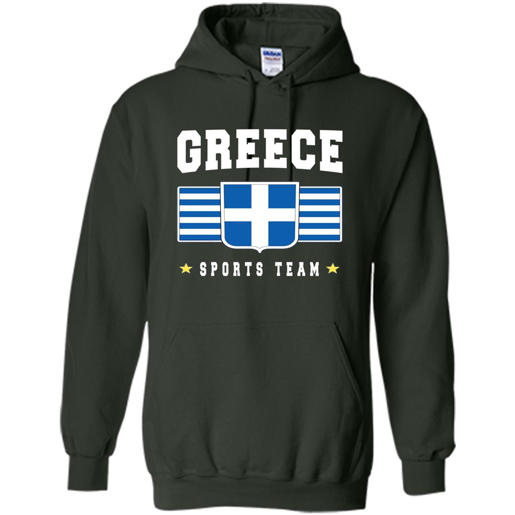 GREECE T-shirt Greek Flag T-shirt Sports Team Forest Green