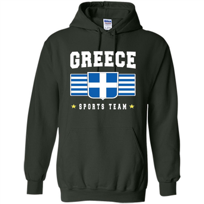 GREECE T-shirt Greek Flag T-shirt Sports Team Forest Green