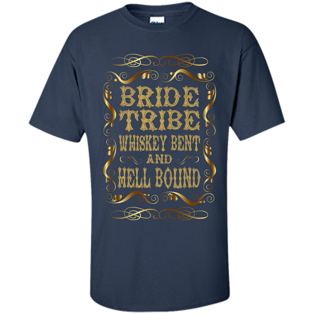 Bride Tribe Whiskey Bent and Hell Bound T-shirt Navy