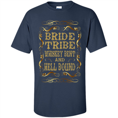 Bride Tribe Whiskey Bent and Hell Bound T-shirt Navy