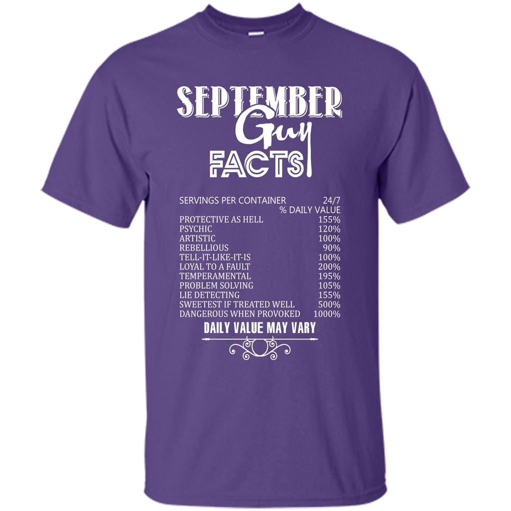 September Guy Facts T-shirt Purple
