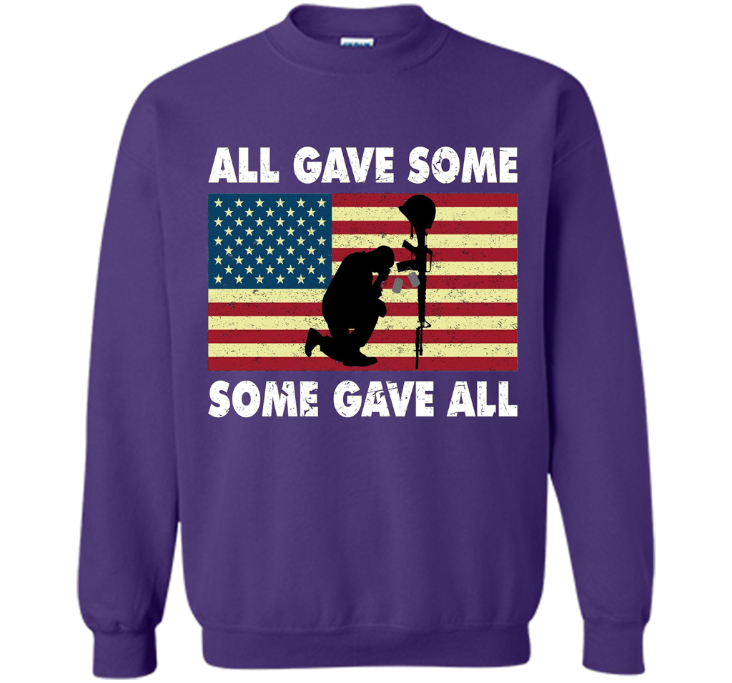 All gave some Some gave all T-Shirt Veteran &amp; Memorial's Day shirt Purple