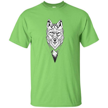 Wolf Moon Mountain Dreamcatcher Bohemian Spirit T-shirt Lime