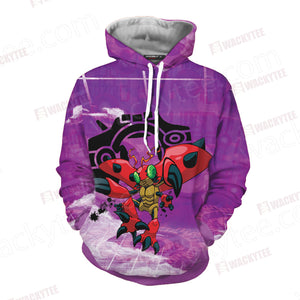 Digimon The Crest Of Knowledge Unisex 3D Hoodie