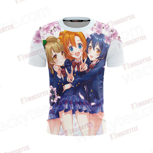 Love Live! School Idol Project Honoka, Umi and Kotori 3D T-shirt