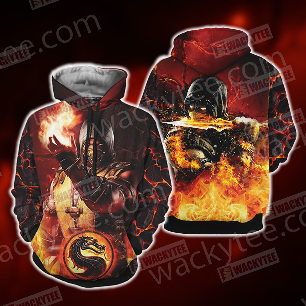 Mortal Kombat Scorpion New Look 3D Hoodie WackyTee