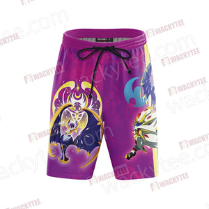 Pokemon Lunala Unisex 3D Beach Shorts