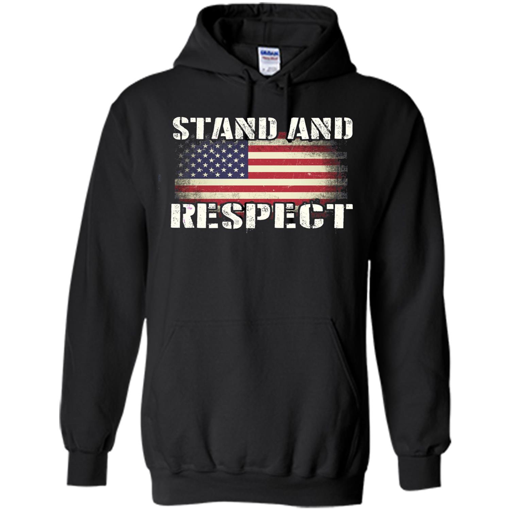 Military T-shirt Stand And Respect Black