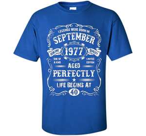 September 1977 40th Birthday T-shirt