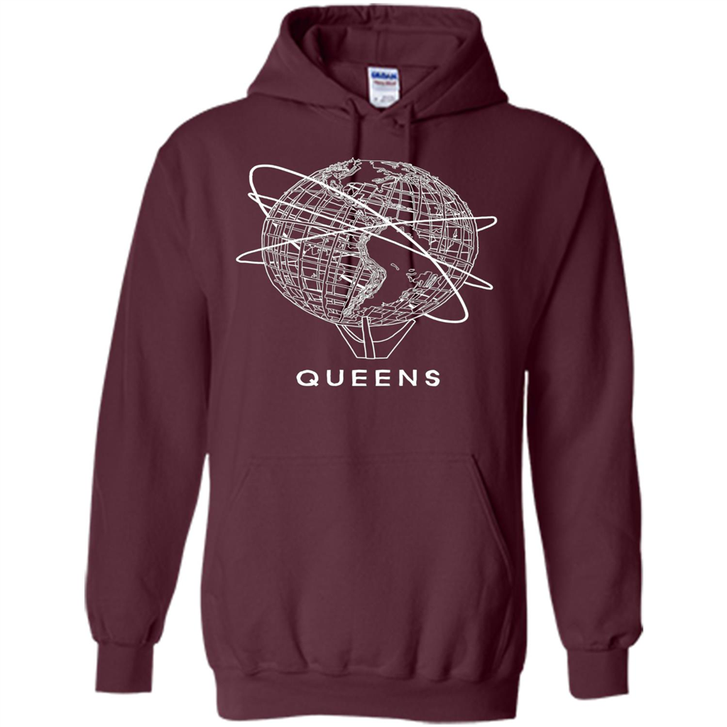 Queens New York Unisphere T-shirt Maroon