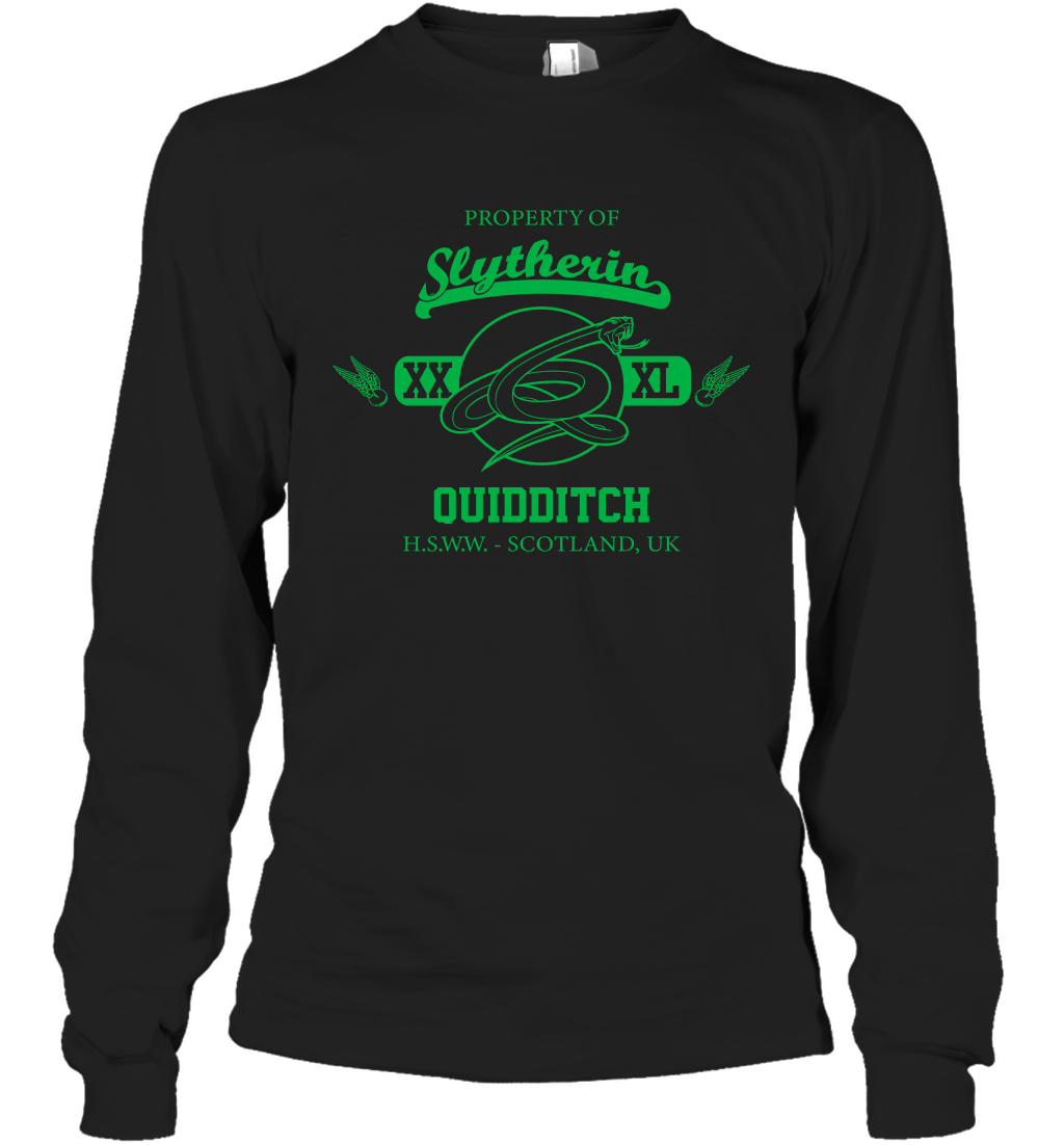 Property Of Slytherin Quidditch Harry Potter Long Sleeve T-Shirt Long Sleeve T-Shirt Black