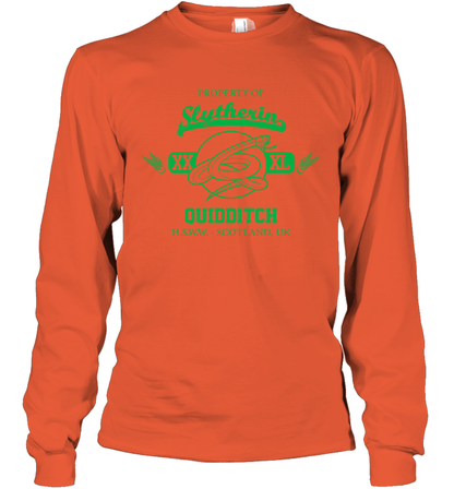 Property Of Slytherin Quidditch Harry Potter Long Sleeve T-Shirt Long Sleeve T-Shirt Orange