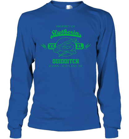 Property Of Slytherin Quidditch Harry Potter Long Sleeve T-Shirt Long Sleeve T-Shirt Royal