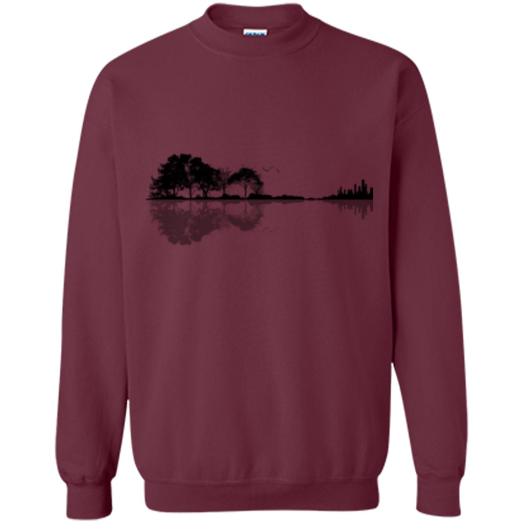 Guitar Lover T-shirt Nature Guitar Maroon