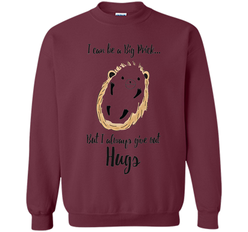 Hedgehog Hugs T-Shirt cool shirt Maroon