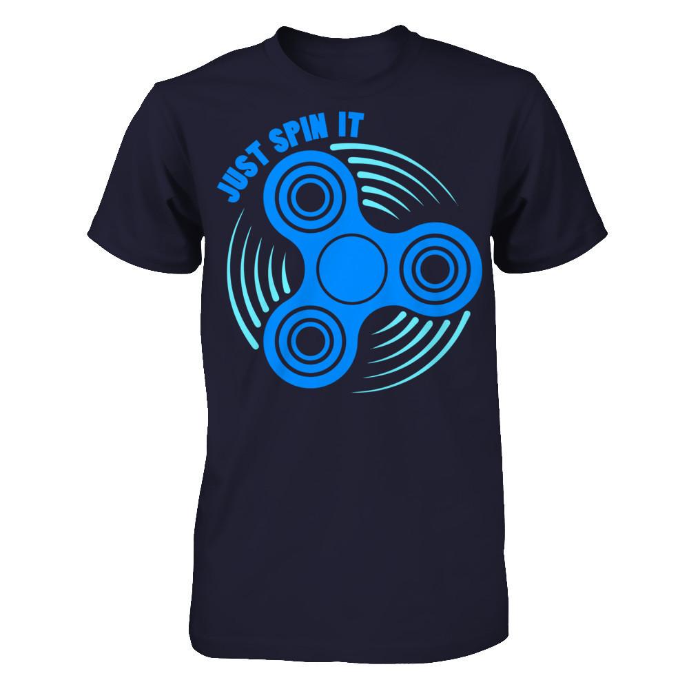 Fidget Lover T-shirt Just Spin It Next Level - Unisex Fitted Tee Midnight Navy