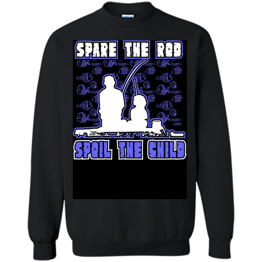 Fishing T-shirt Spare The Rod Spoil The Child T-shirt Black