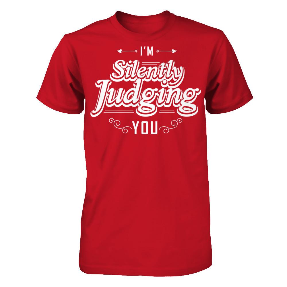 I'm Silently Judging You T-shirt Gildan - Short Sleeve Tee Red